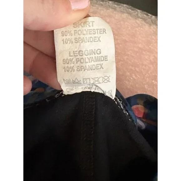 DONA JO Womens Size 1 (Small) Skirted Athletic Crop Leggings Colorful Dots - Picture 6 of 6